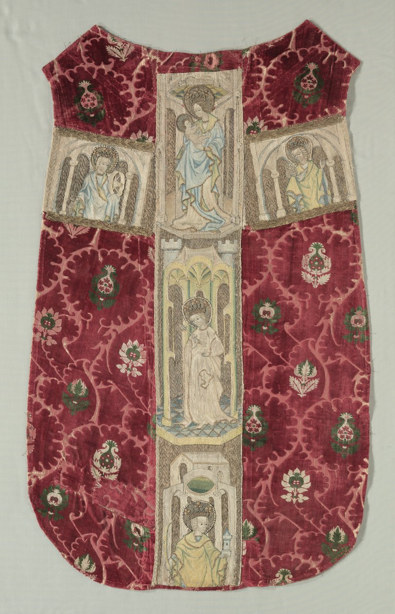 Chasuble Back with Brodered Orphrey Band, 1415-1425. af Unbekannt