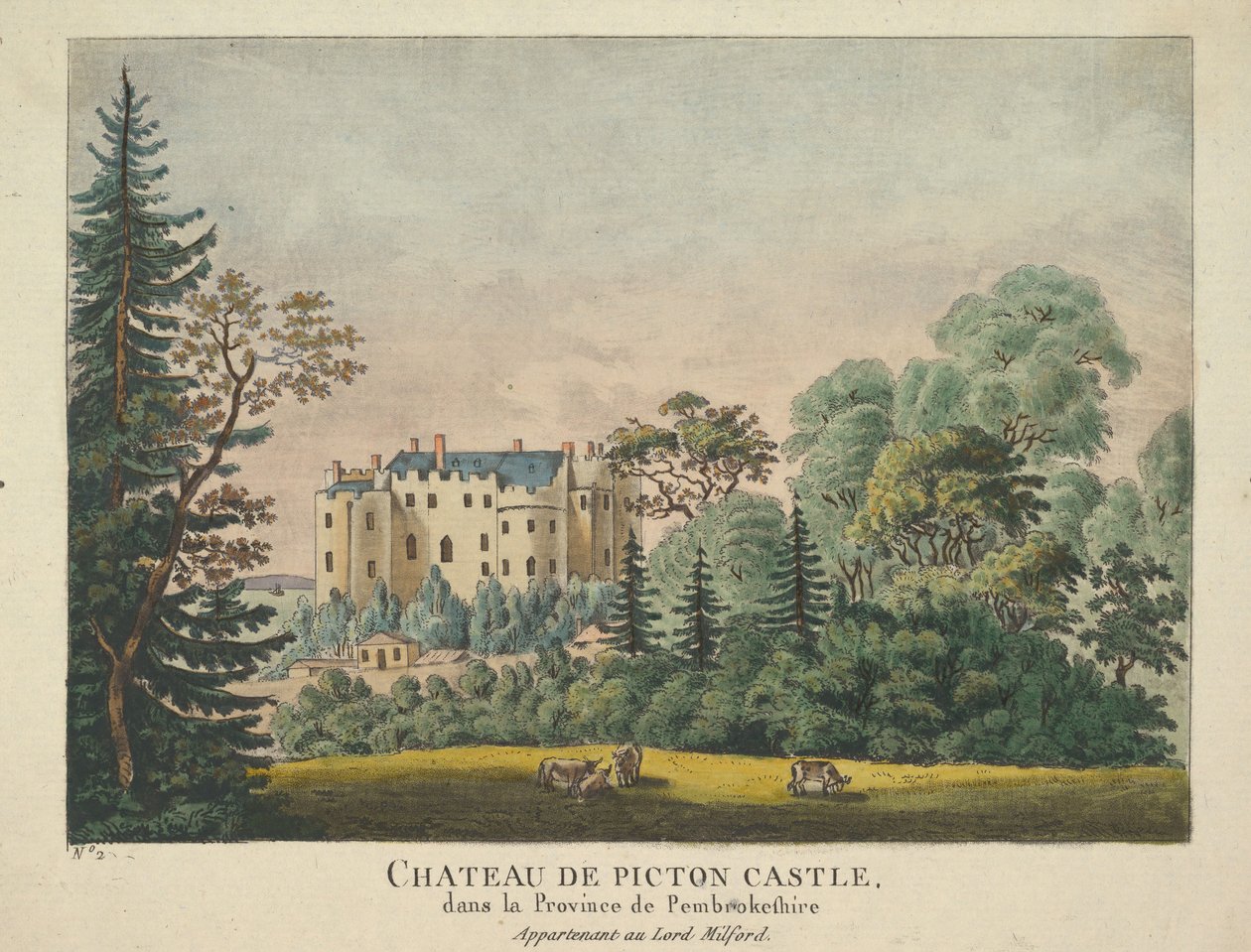 Chateau de Picton Slot, 1735-43. af Unbekannt