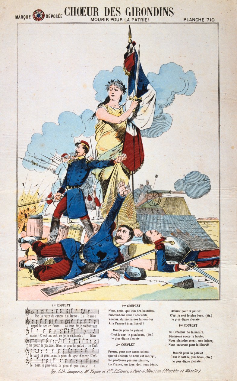 Girondinernes kor, sangark, fransk-preussisk krig, 1870-1871. af Unbekannt