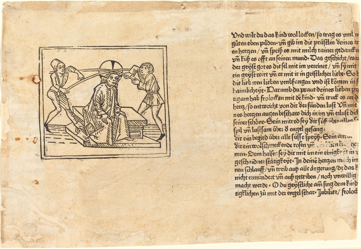 Kristus kronet med torne, 1477. af Unbekannt