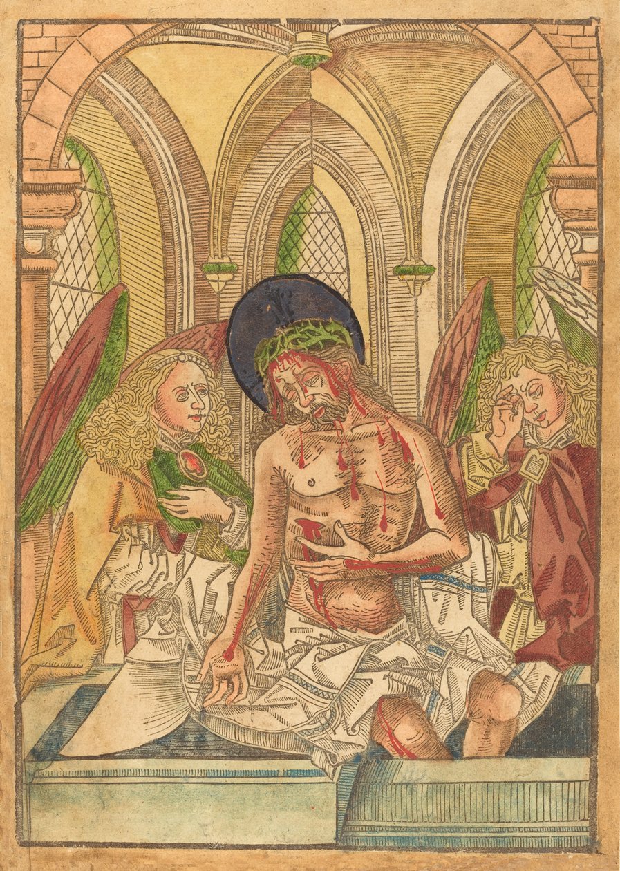Kristus i graven med to engle, 14901500. af Unbekannt