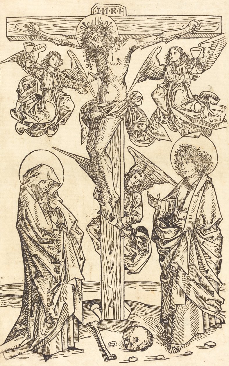Kristus på korset med engle, 14901500. af Unbekannt