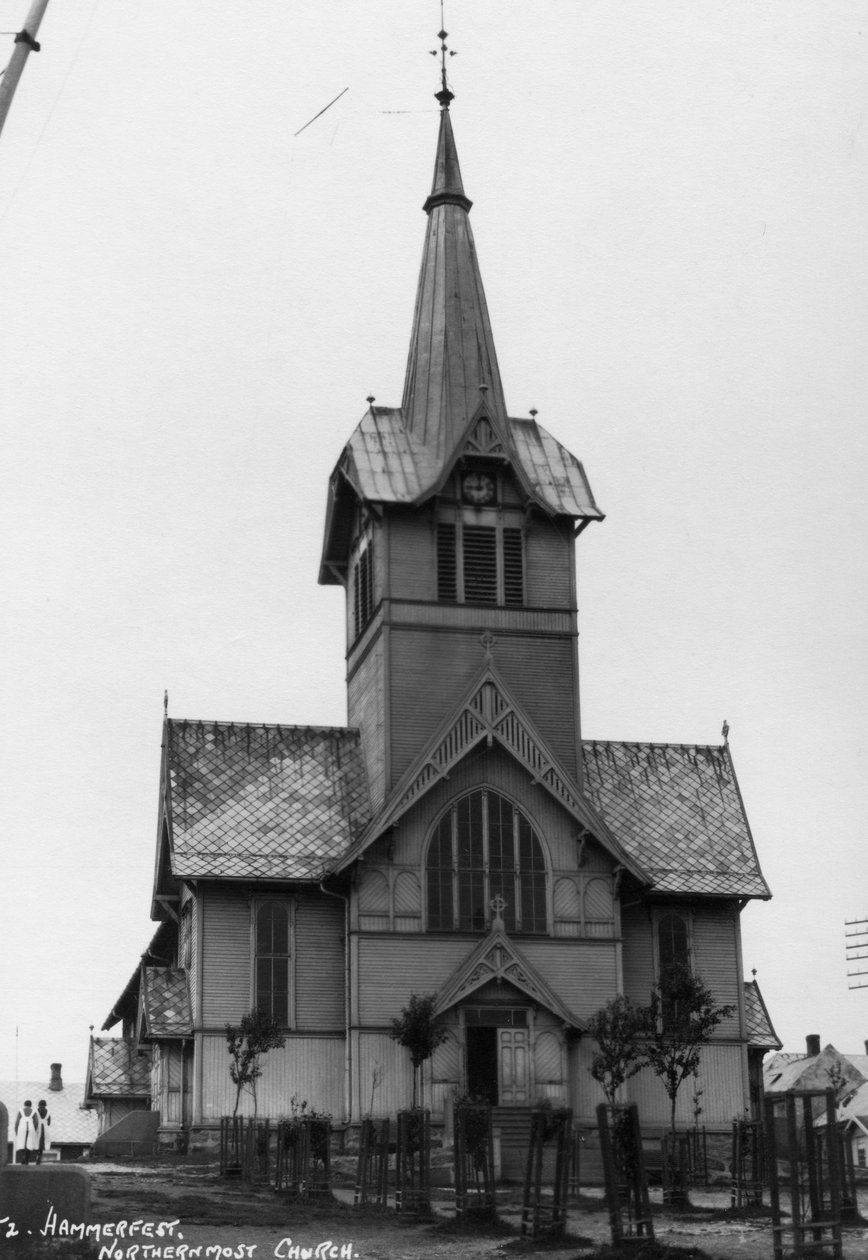 Kirke, Hammerfest, Finnmark, Nordnorge, c1920