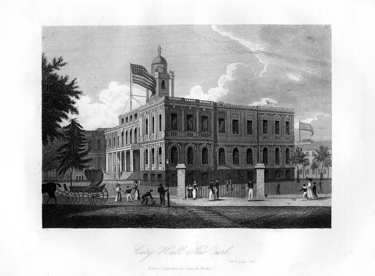 Rådhuset, New York, 1855 af Unbekannt