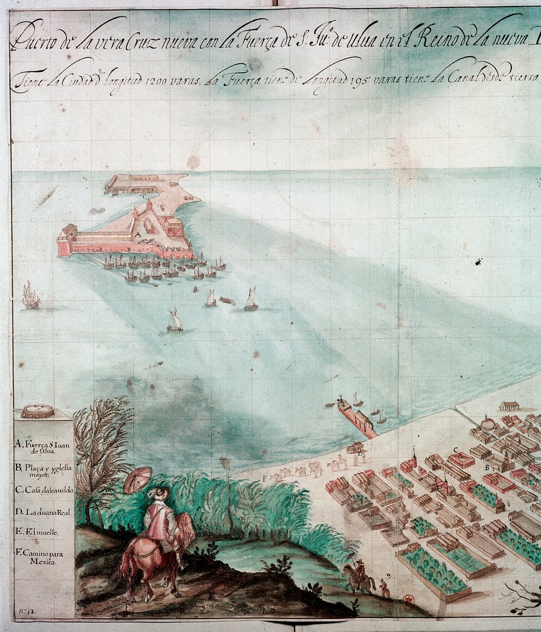 Byen Veracruz, Mexico, 1600-tallet af Unbekannt