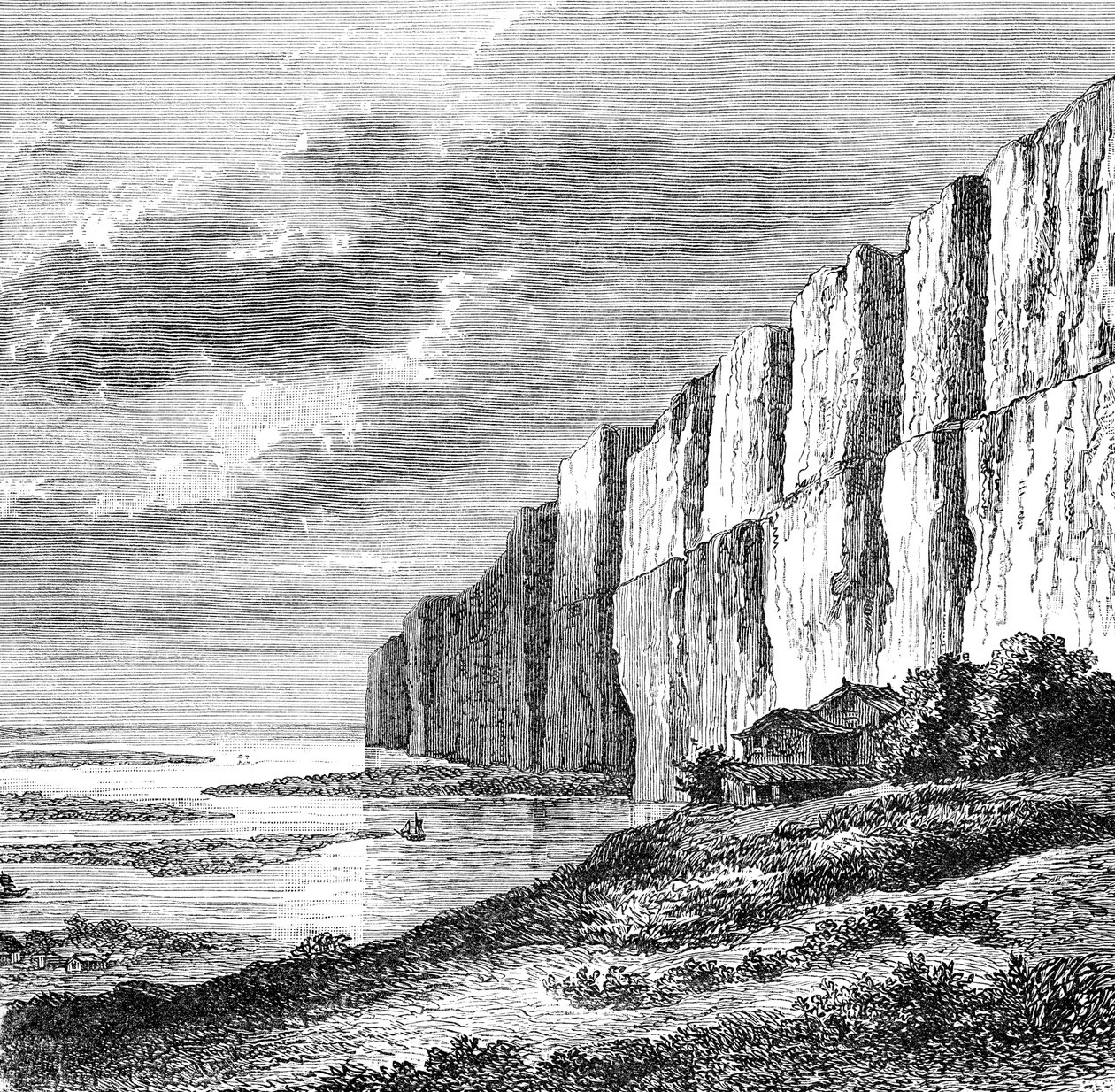 Cliffs of Yellow Earth på Hoang-Ho, c1890 af Unbekannt