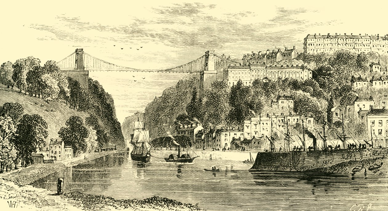 Clifton Suspension-Bridge, 1898. af Unbekannt