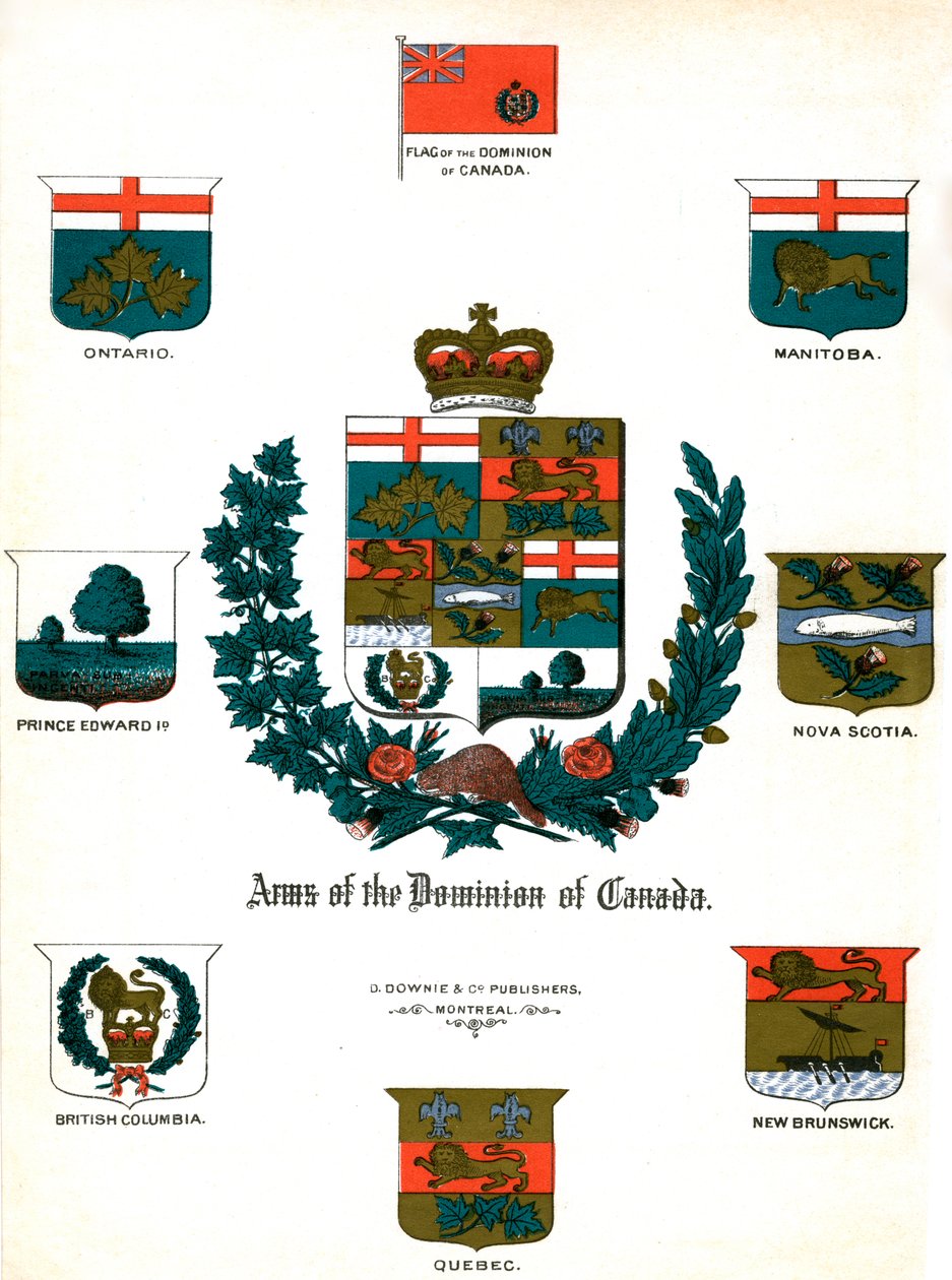 Canadas våbenskjolde og flag af Unbekannt