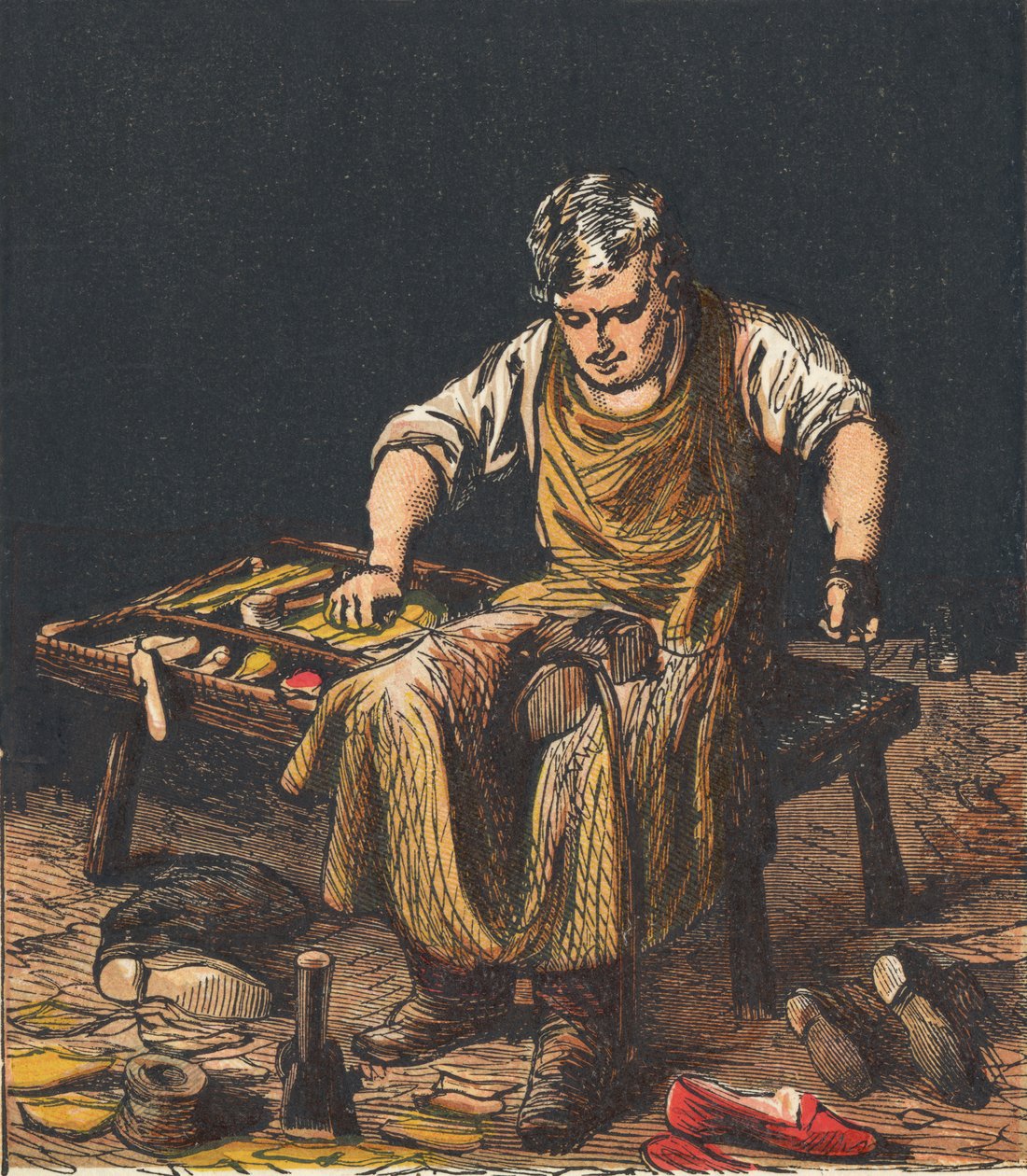 Skomager-reparationsstøvler, 1867. af Unbekannt