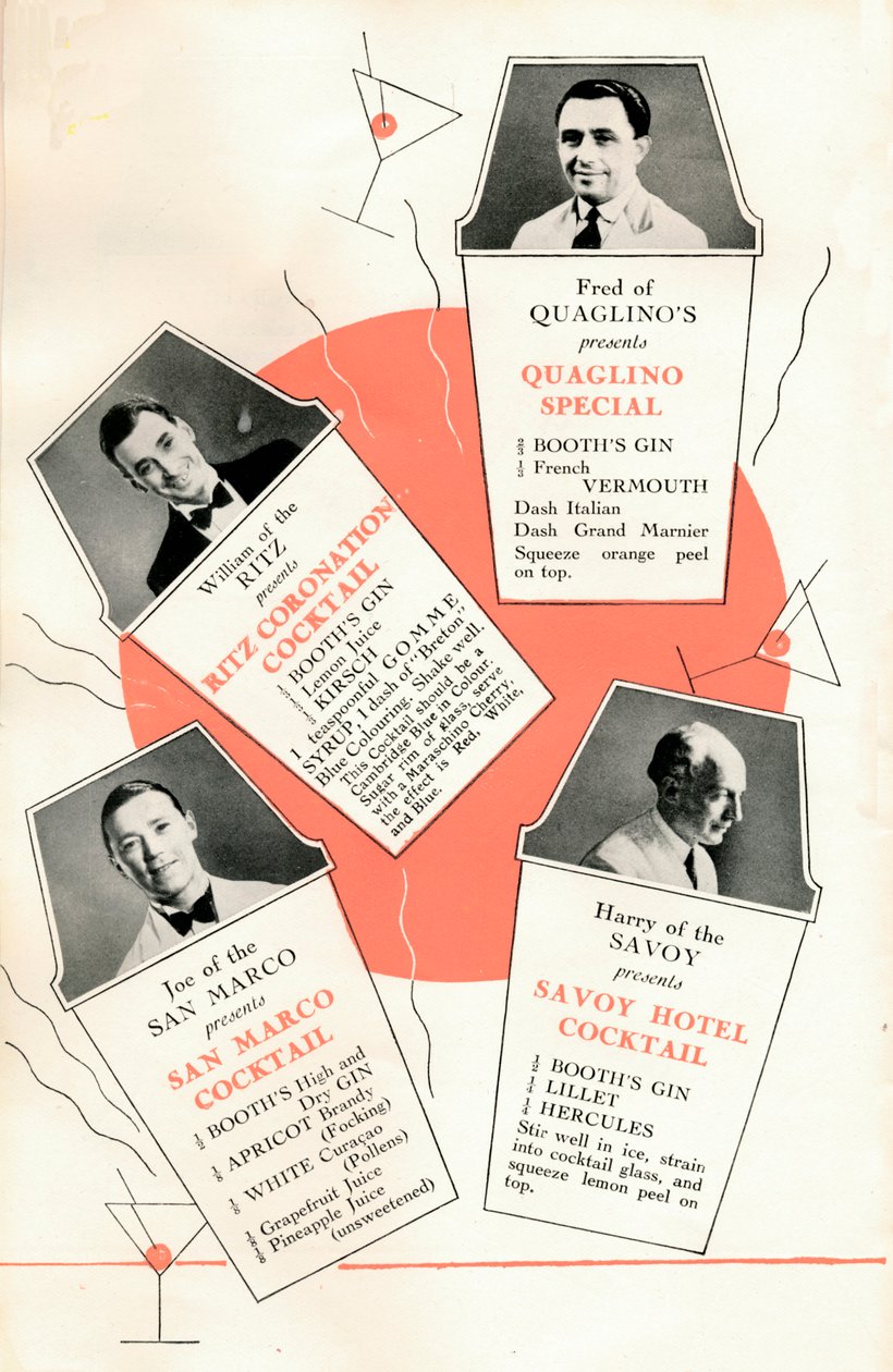 Cocktailopskrifter, c1935 1935. af Unbekannt