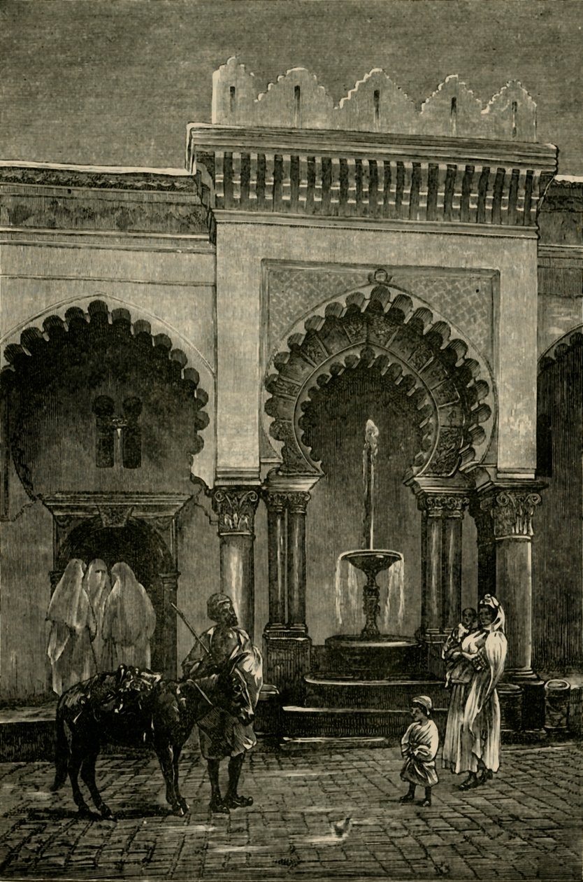 Søjlegang i moskeen Djamaa-El-Kebir, Algier, 1890. af Unbekannt