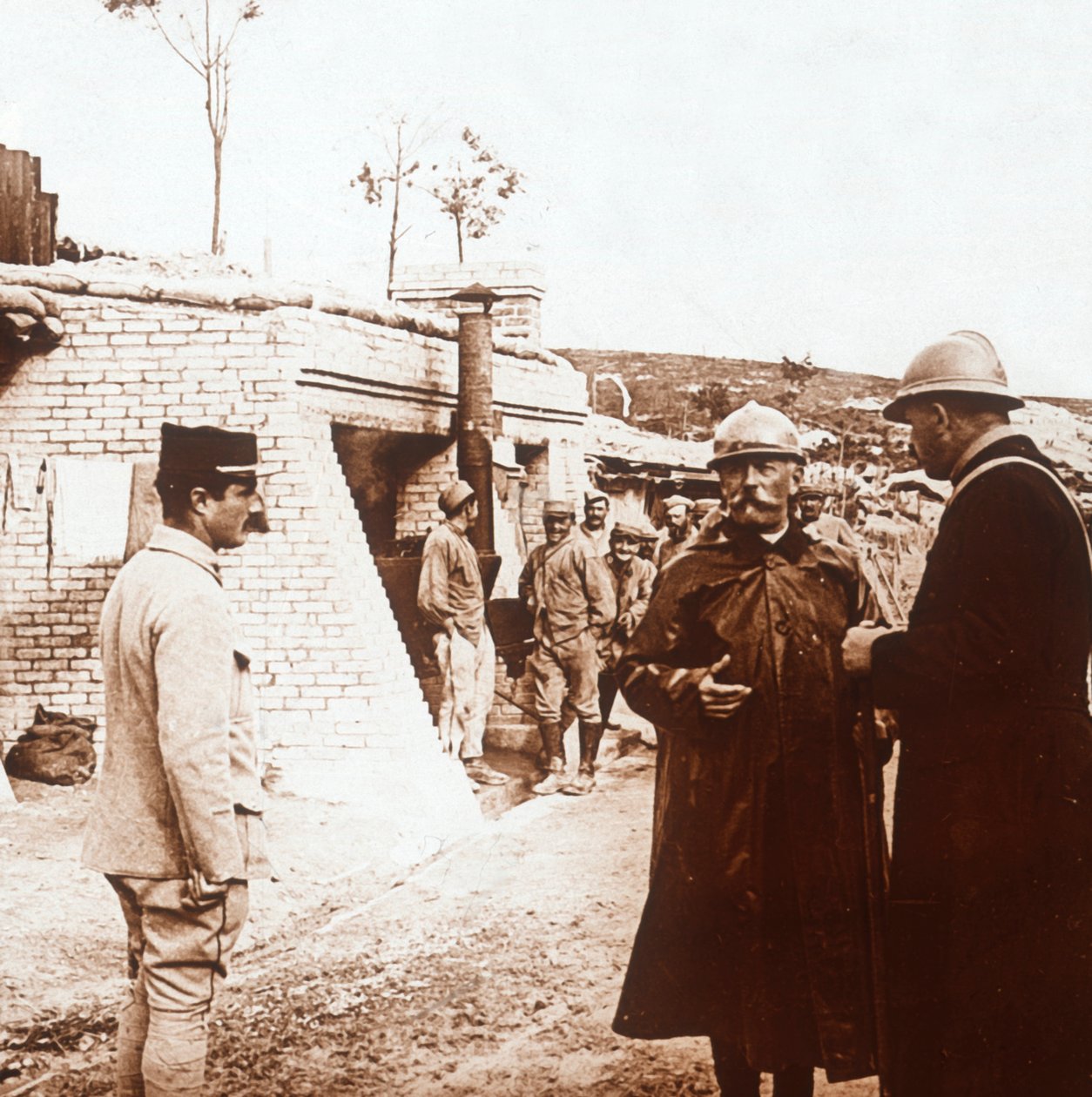 Kommandopost, Champagne, Nordfrankrig, c1914-c1918 af Unbekannt