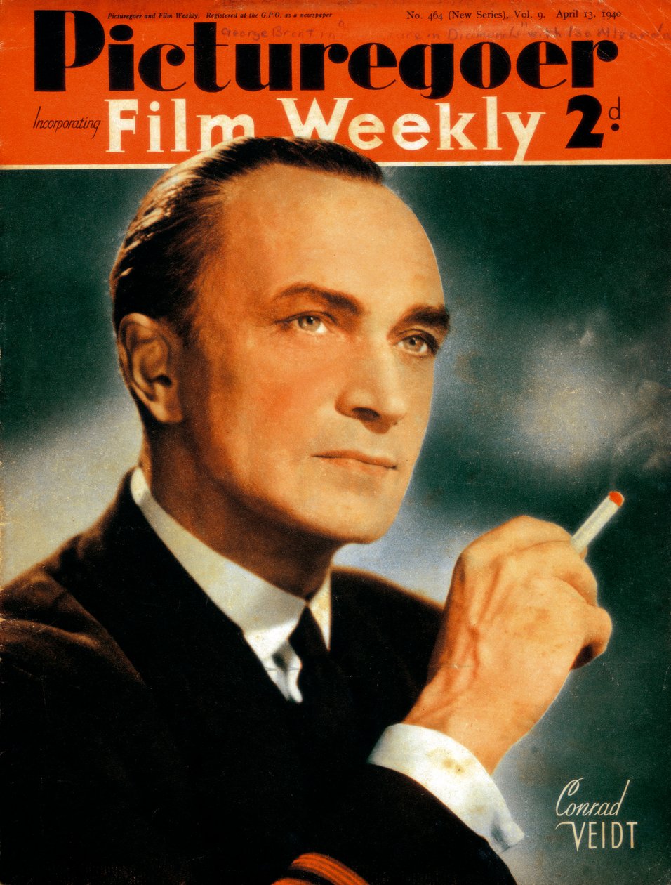 Conrad Veidt 1893-1943, tysk skuespiller, 1940 af Unbekannt