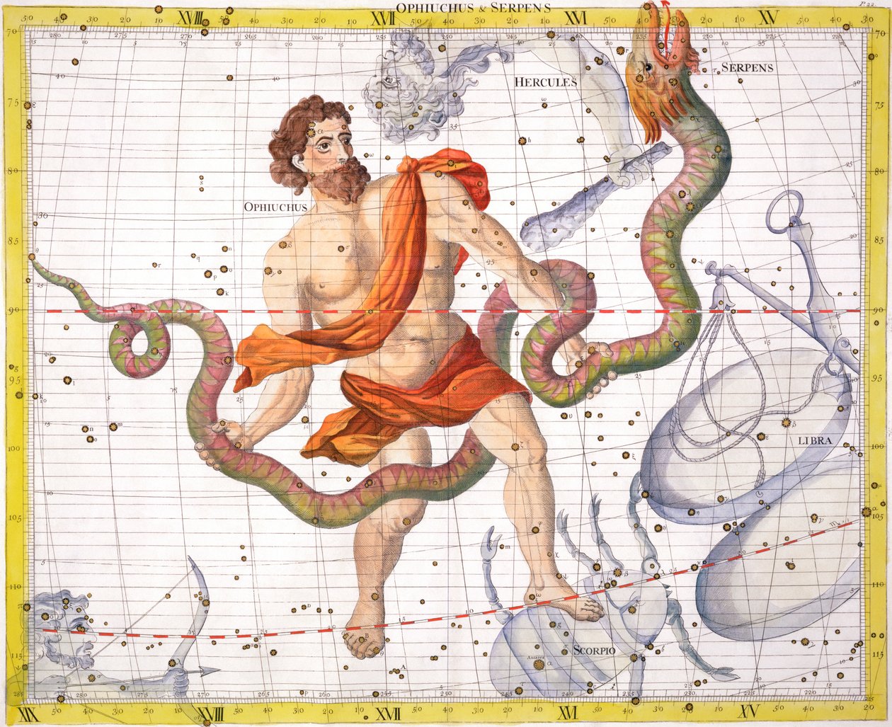 Konstellation af Ophiucus, af Unbekannt
