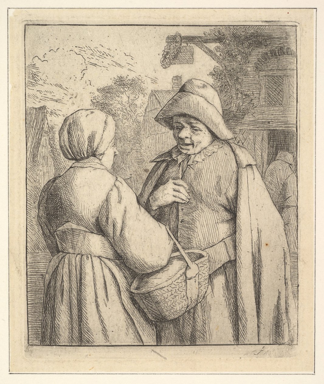 Conversation in the Street, 1610-85. dani af Unbekannt