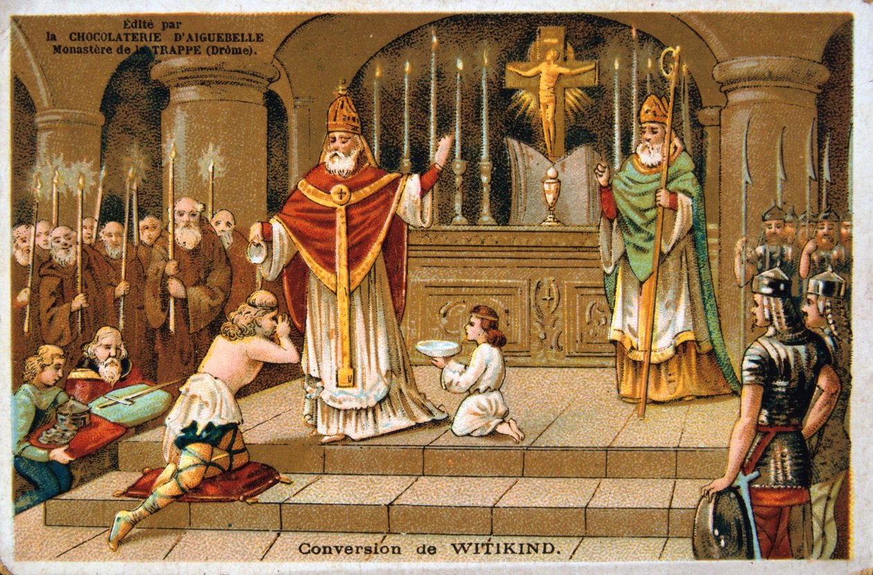 Conversion of Witikind, 785 AD, 1800-tallet af Unbekannt