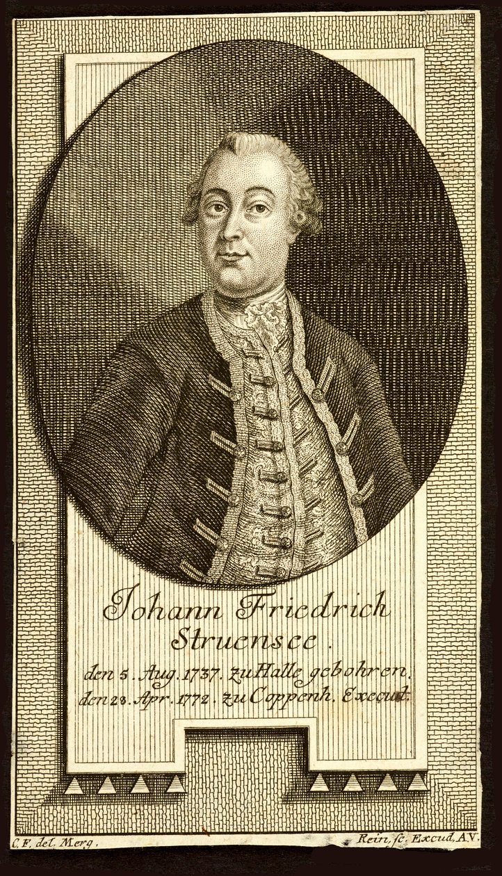 Grev Johann Friedrich Struensee 1737-1772, 1772. af Unbekannt