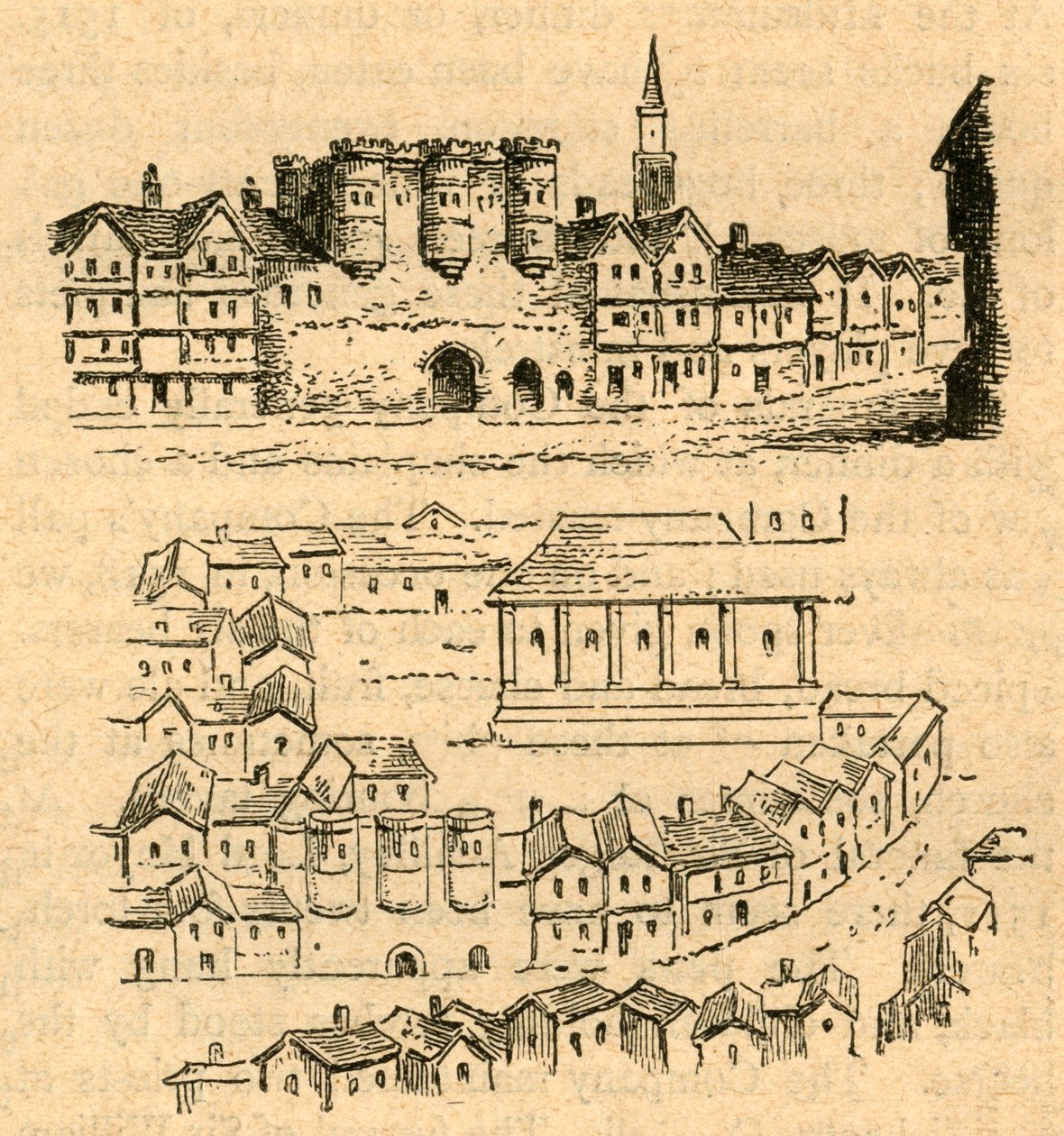 Cromwell House, fra Aggass Map, 1897. af Unbekannt