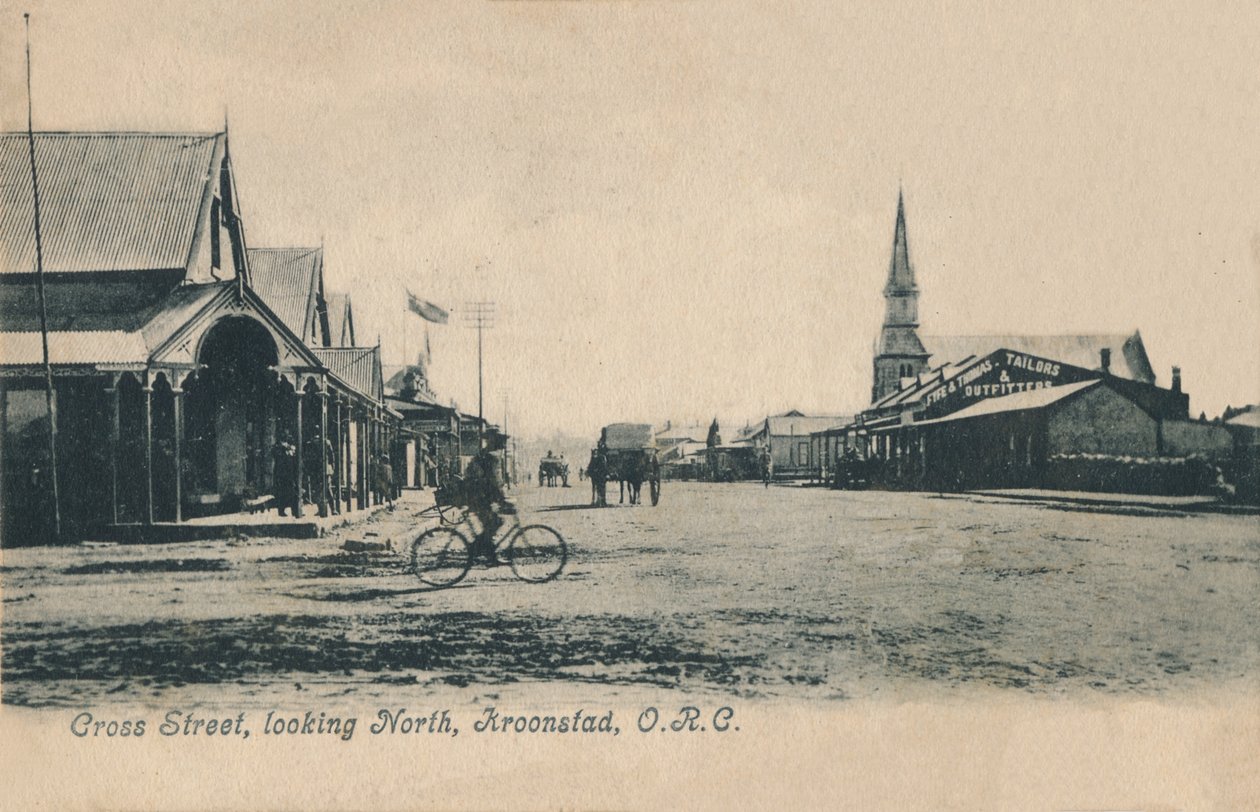 Cross Street, ser mod nord, Kroonstad, O.R.C, c1905. af Unbekannt