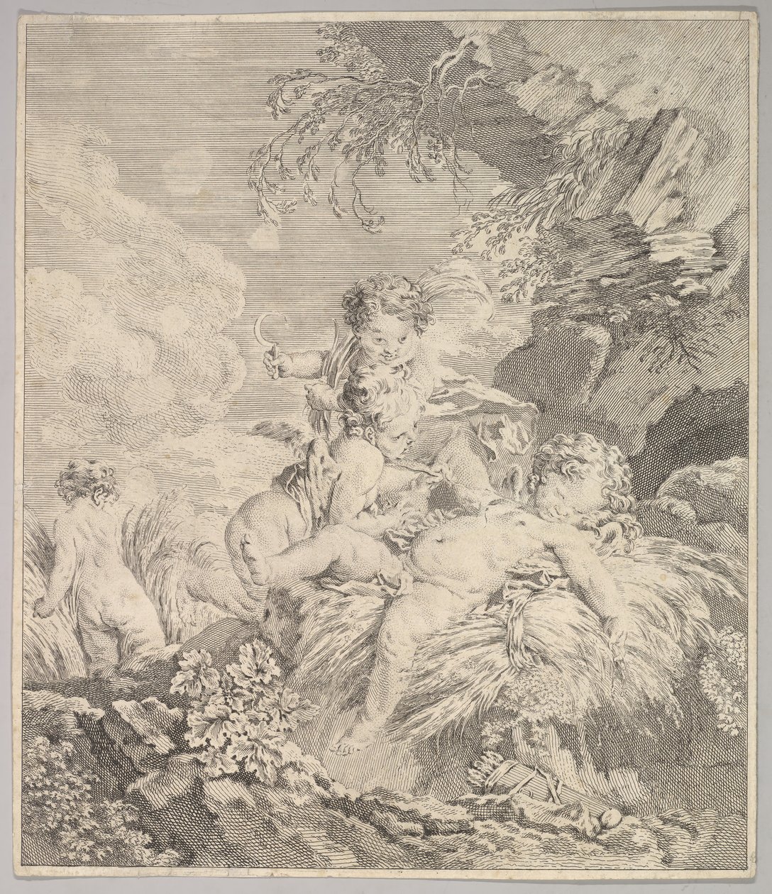 Amorer, der kilder hinanden, 1700-tallet. af Unbekannt