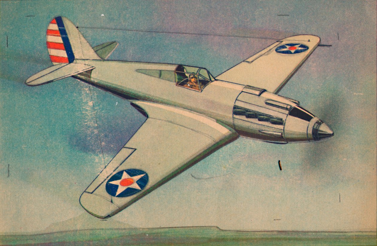 Curtis X.P.40 Fighter Monoplane, c1944. af Unbekannt