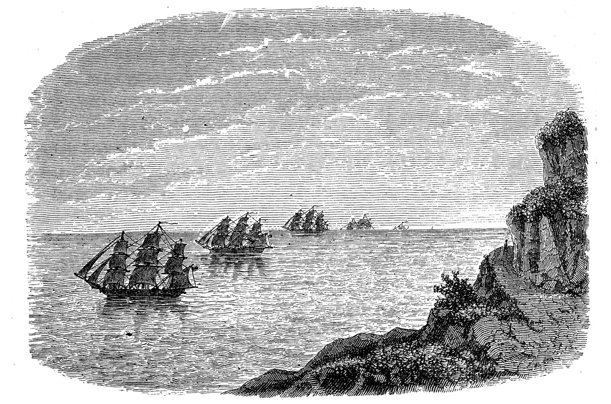 Jordens krumning, c1880 af Unbekannt