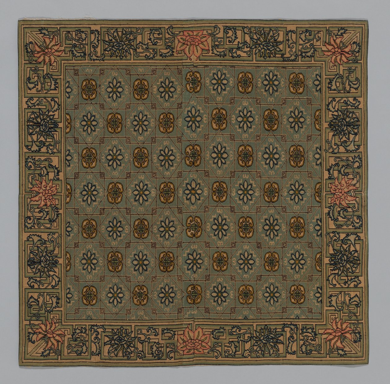 Pudebetræk, Kina, Qing-dynastiet 1644-1911, ca. 1900. af Unbekannt