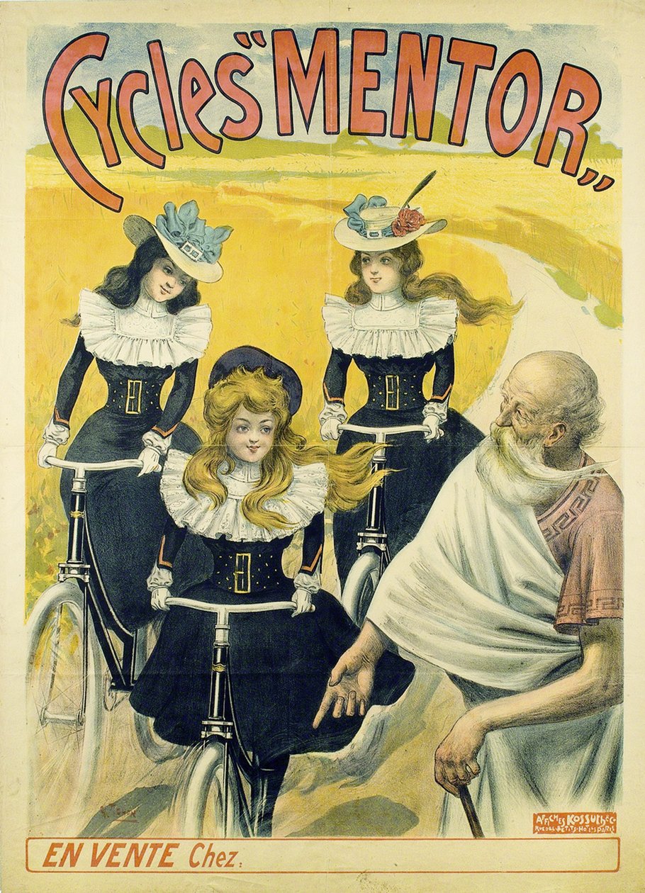 Cycles Mentor-plakat, ca 1896 af Unbekannt