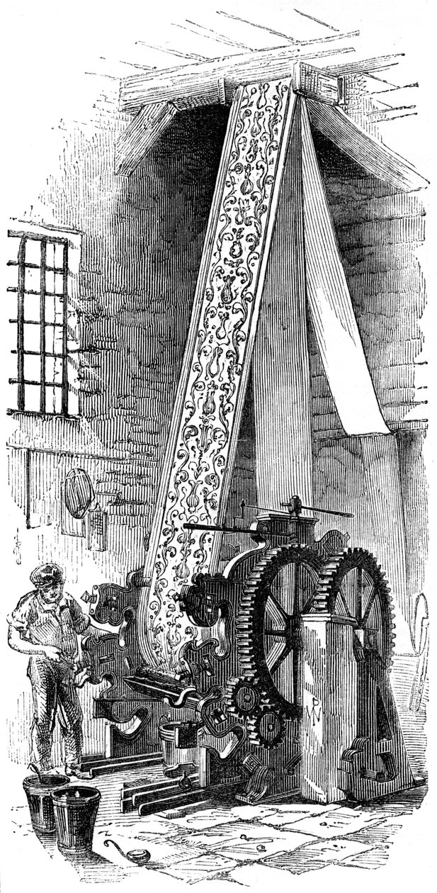 Cylindertrykmaskine, 1886 af Unbekannt