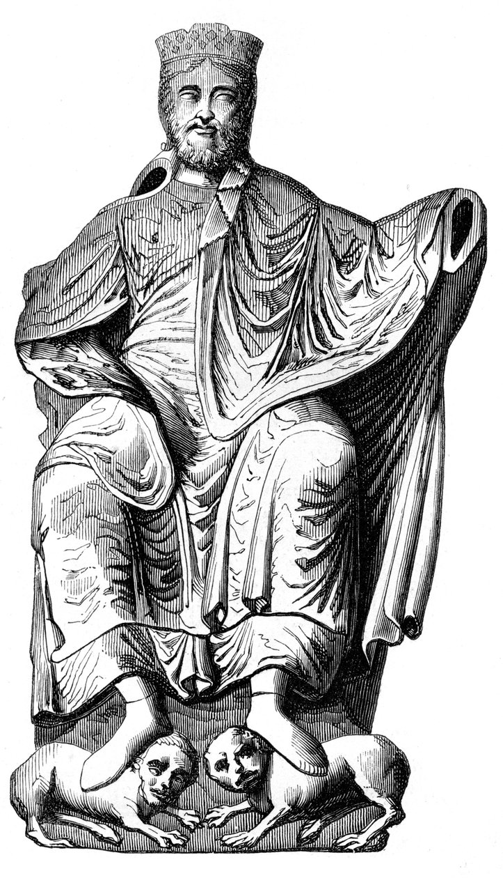 Dagobert I 603-689, merovingerkonge, c1500-tallet 1849 af Unbekannt