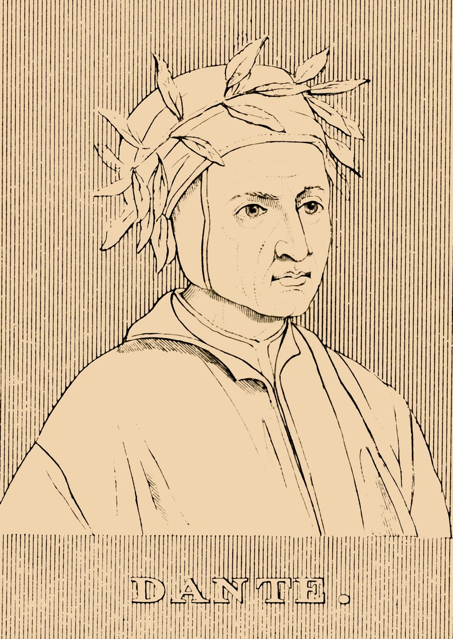 Dante, c1265-1321, 1830. af Unbekannt