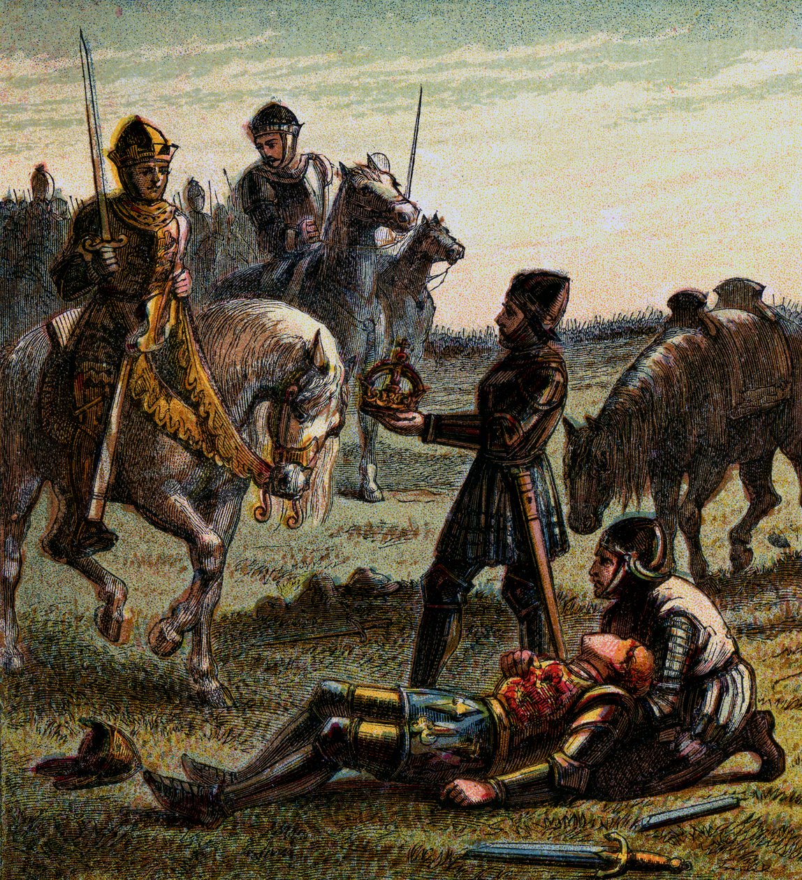 Richard den tredjes død, 1485, c1850 af Unbekannt
