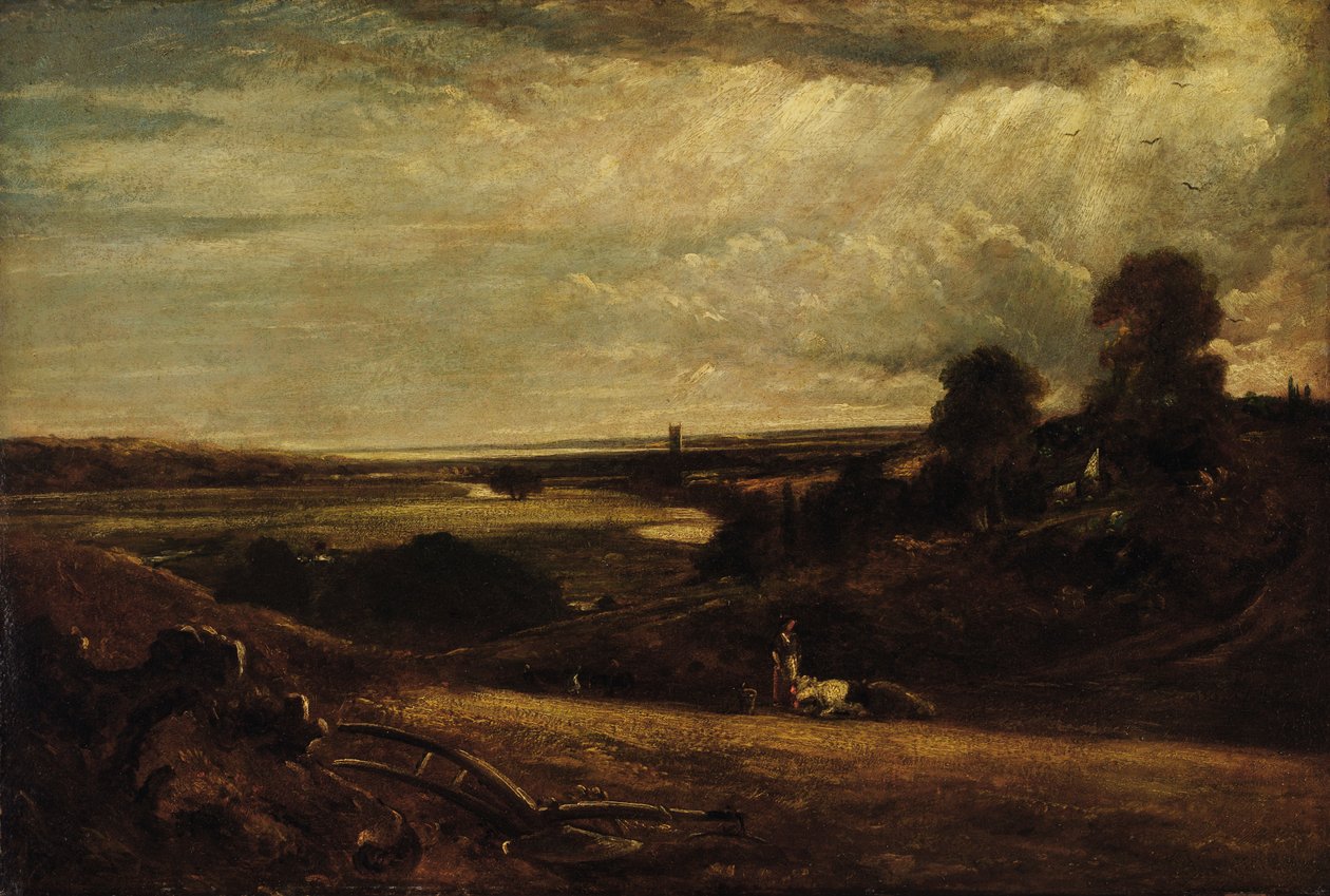 Dedham Vale - Sommermorgen, 1800-tallet. af Unbekannt