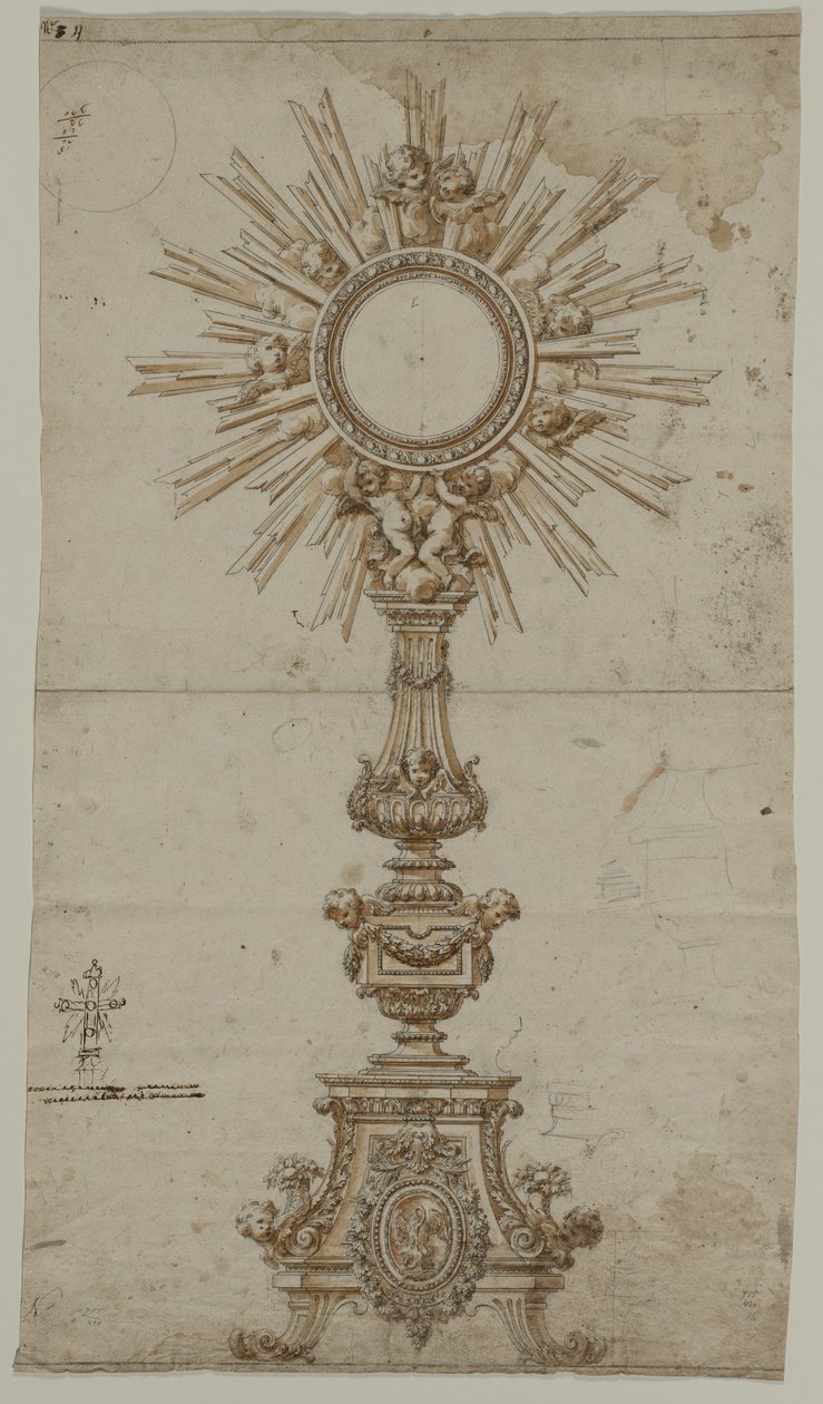 Design til en Monstrans, 1600-tallet. af Unbekannt