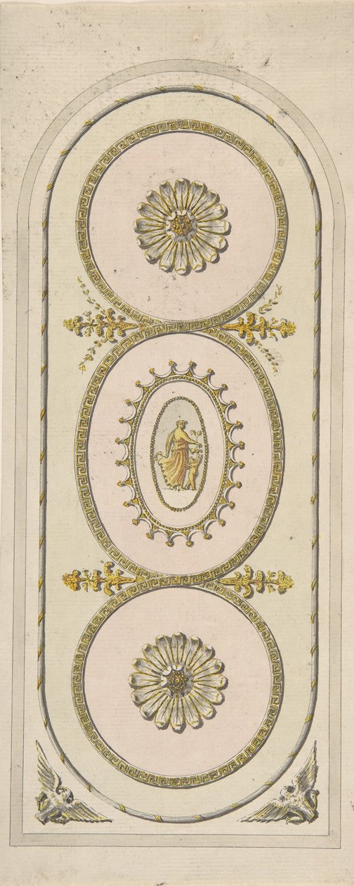 Design til et panel, 1748-92. af Unbekannt