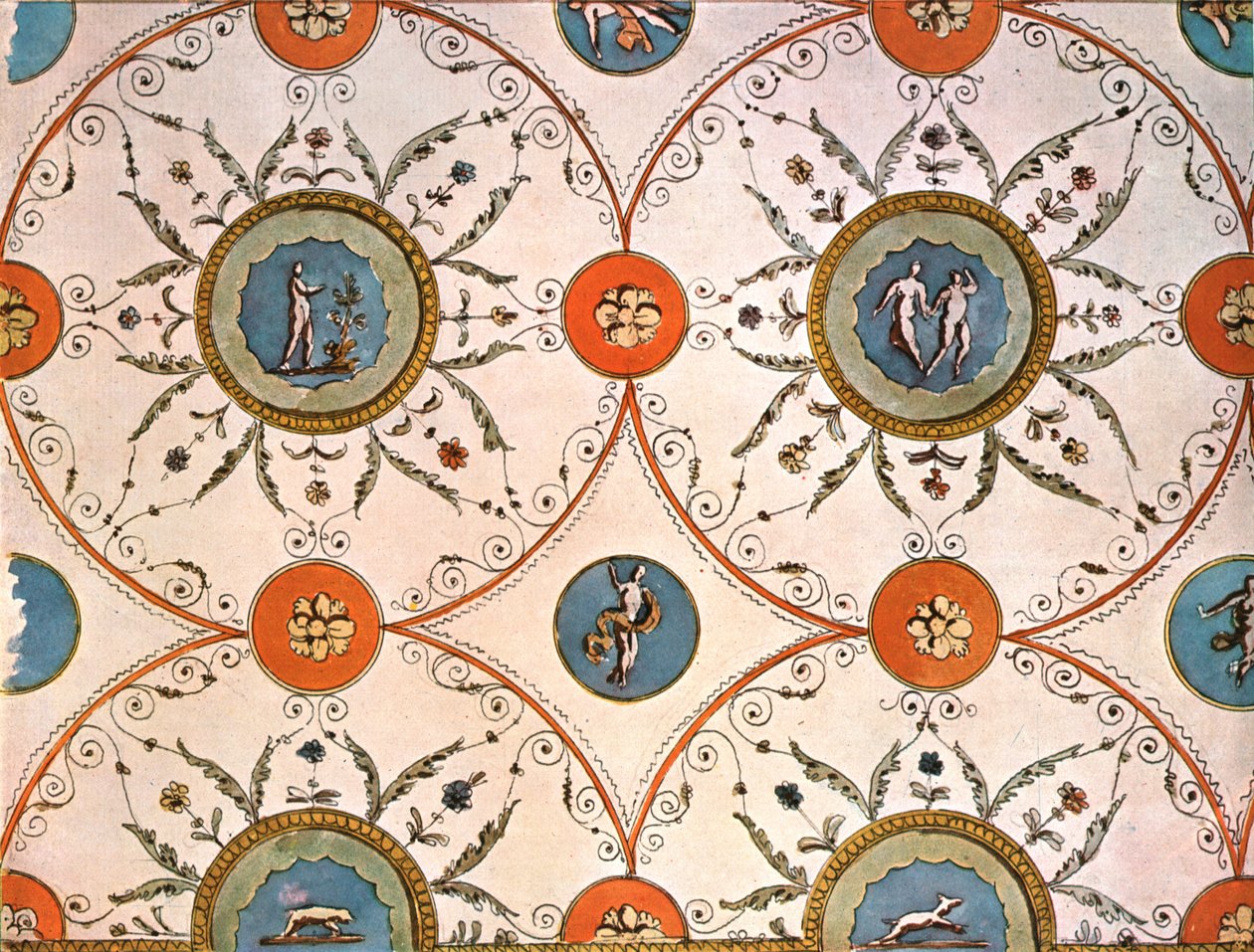 Design til et loft-maleri, Italien, 1928. af Unbekannt