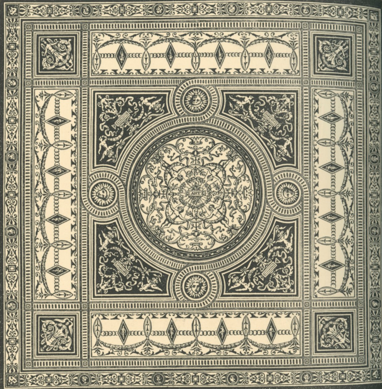 Design til et loft, c1860
