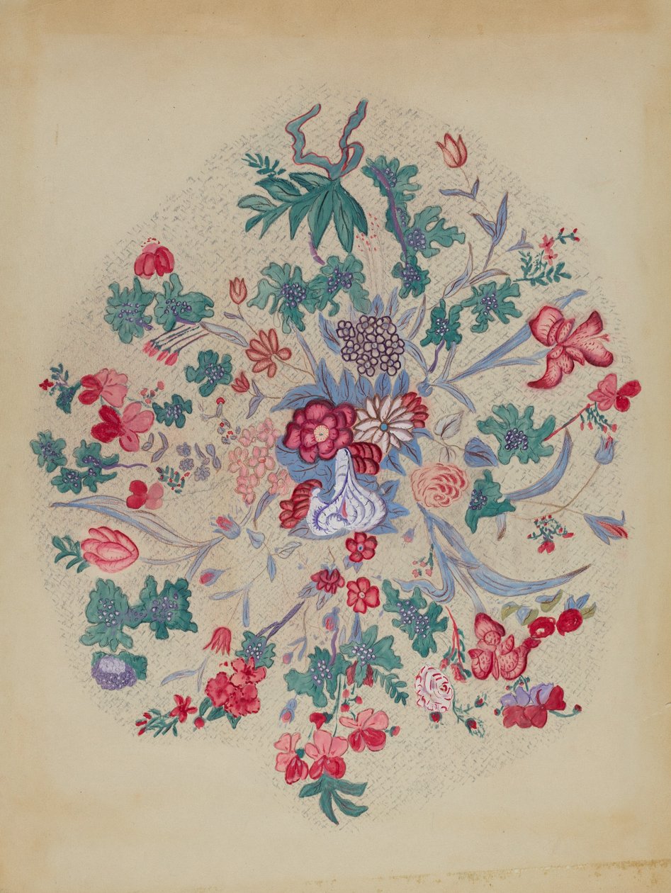 Detalje fra Appliqued Quilt, 19351942. af Unbekannt