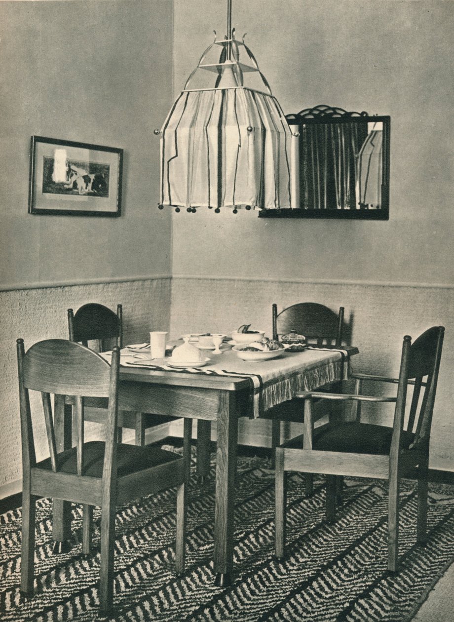 Spisebord og stole designet af Willem Penaat, 1928 af Unbekannt