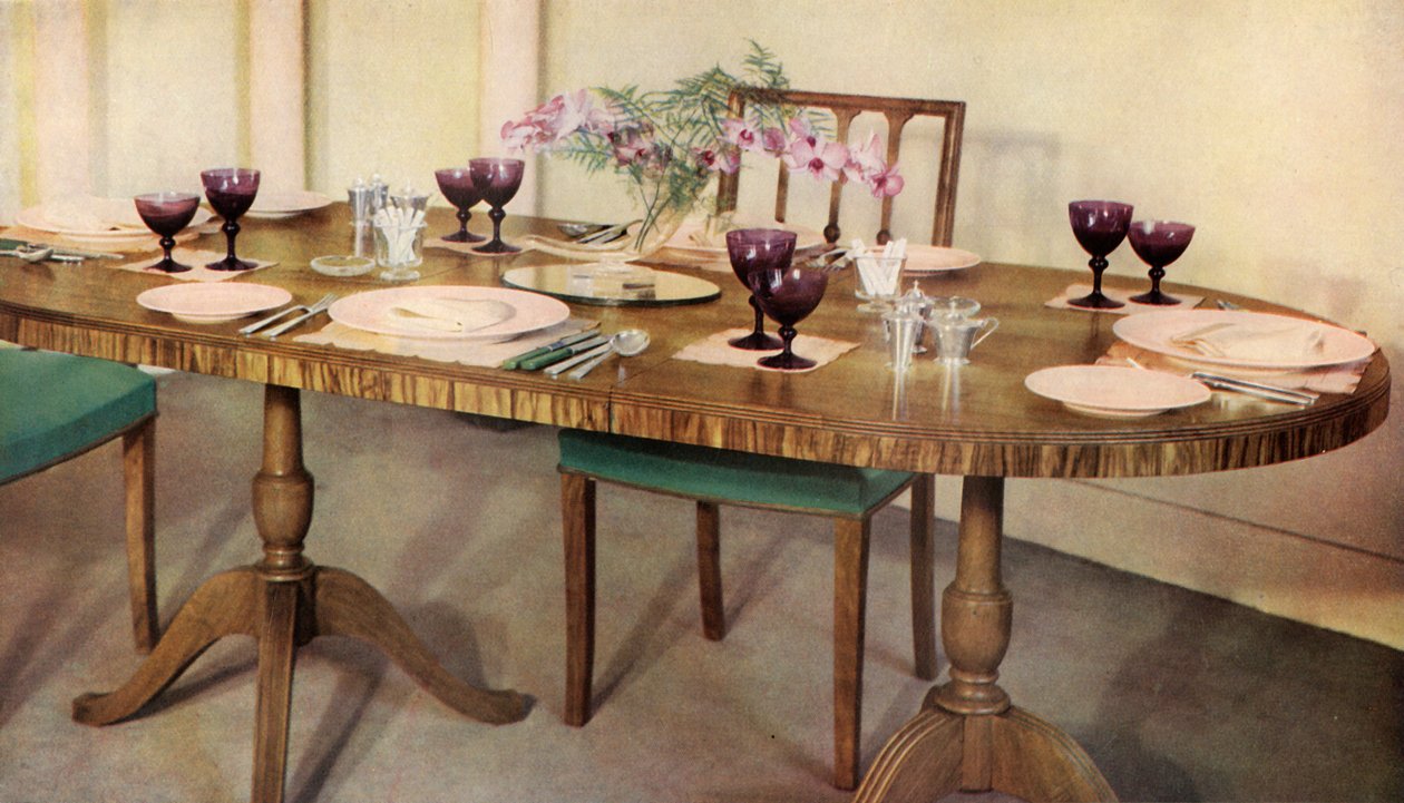 Middagsbord arrangeret af Harrods Ltd., London, 1937. af Unbekannt