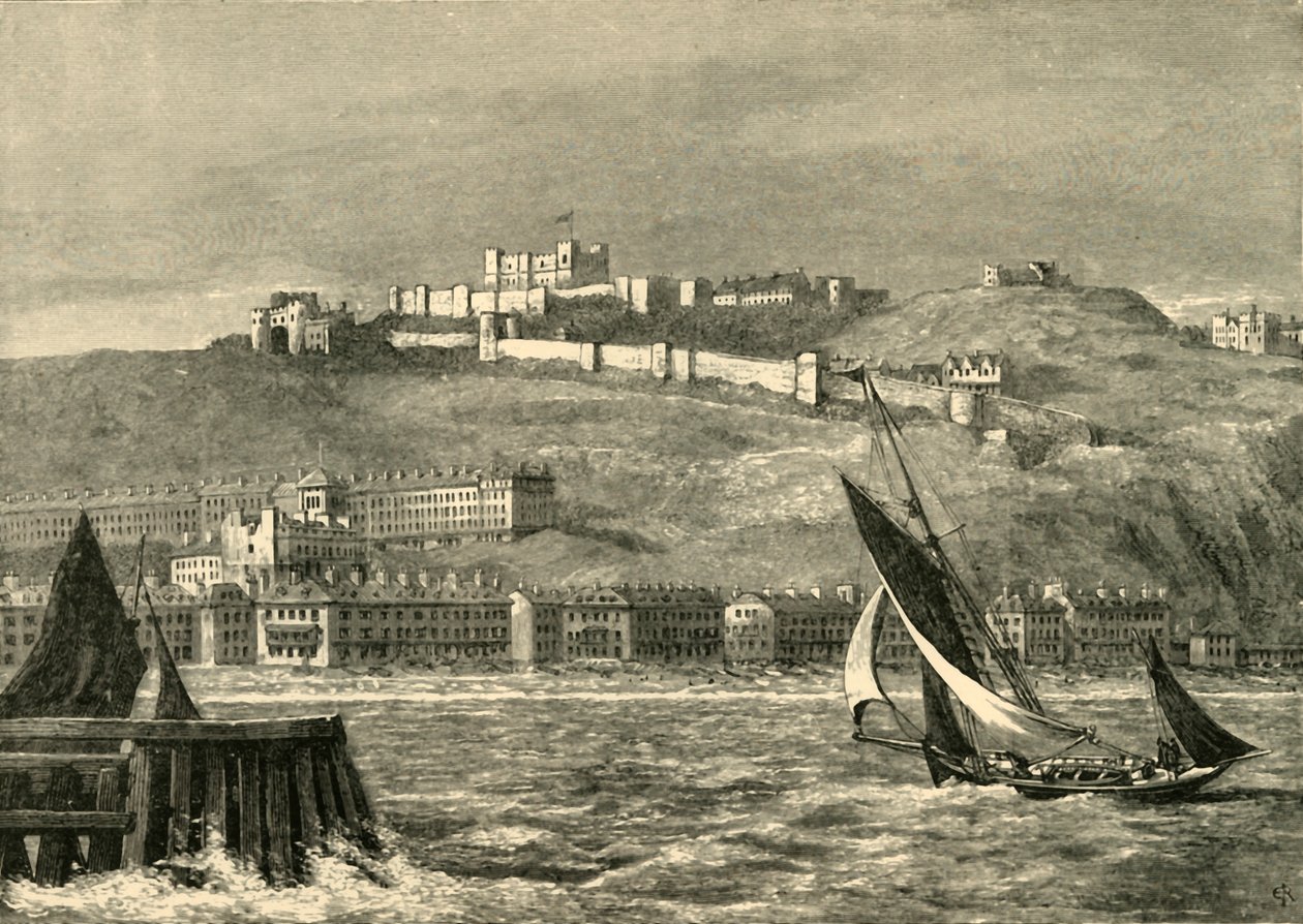 Dover, fra havet, 1898. af Unbekannt