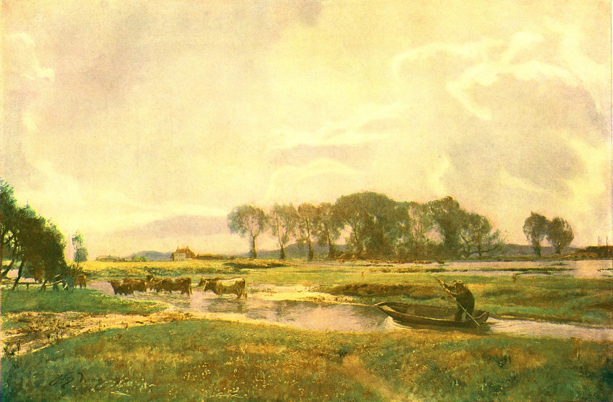 Driving The Cows, Hampshire, 1892, c1902. af Unbekannt