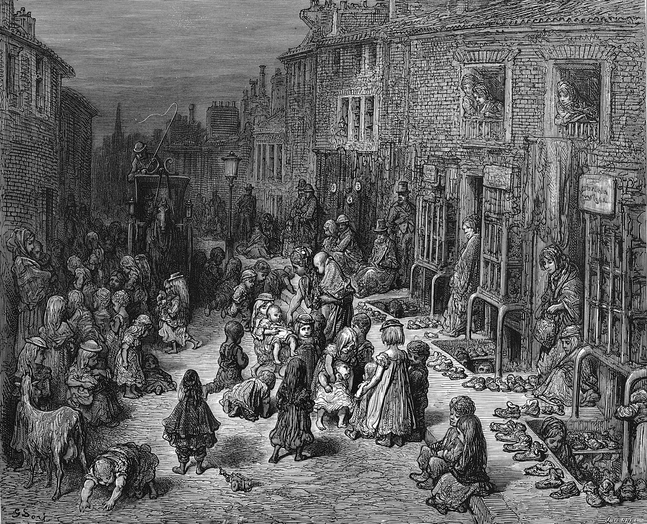 Dudley Street, Seven Dials, London, 1872 af Unbekannt