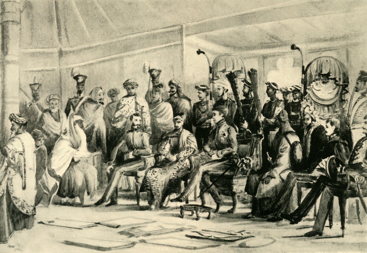 Durbar af Lord Auckland, c1836-1842, 1925. af Unbekannt