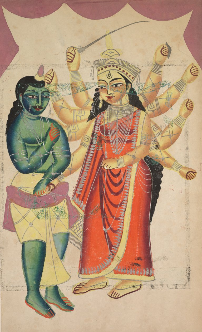 Durga, 1800-tallet. af Unbekannt
