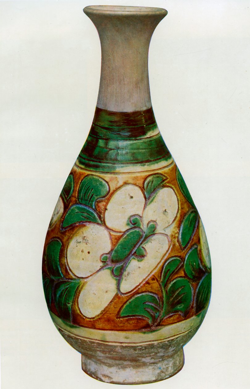 Fajancevase, kinesisk, Tang-dynastiet, 618-907 1925 af Unbekannt