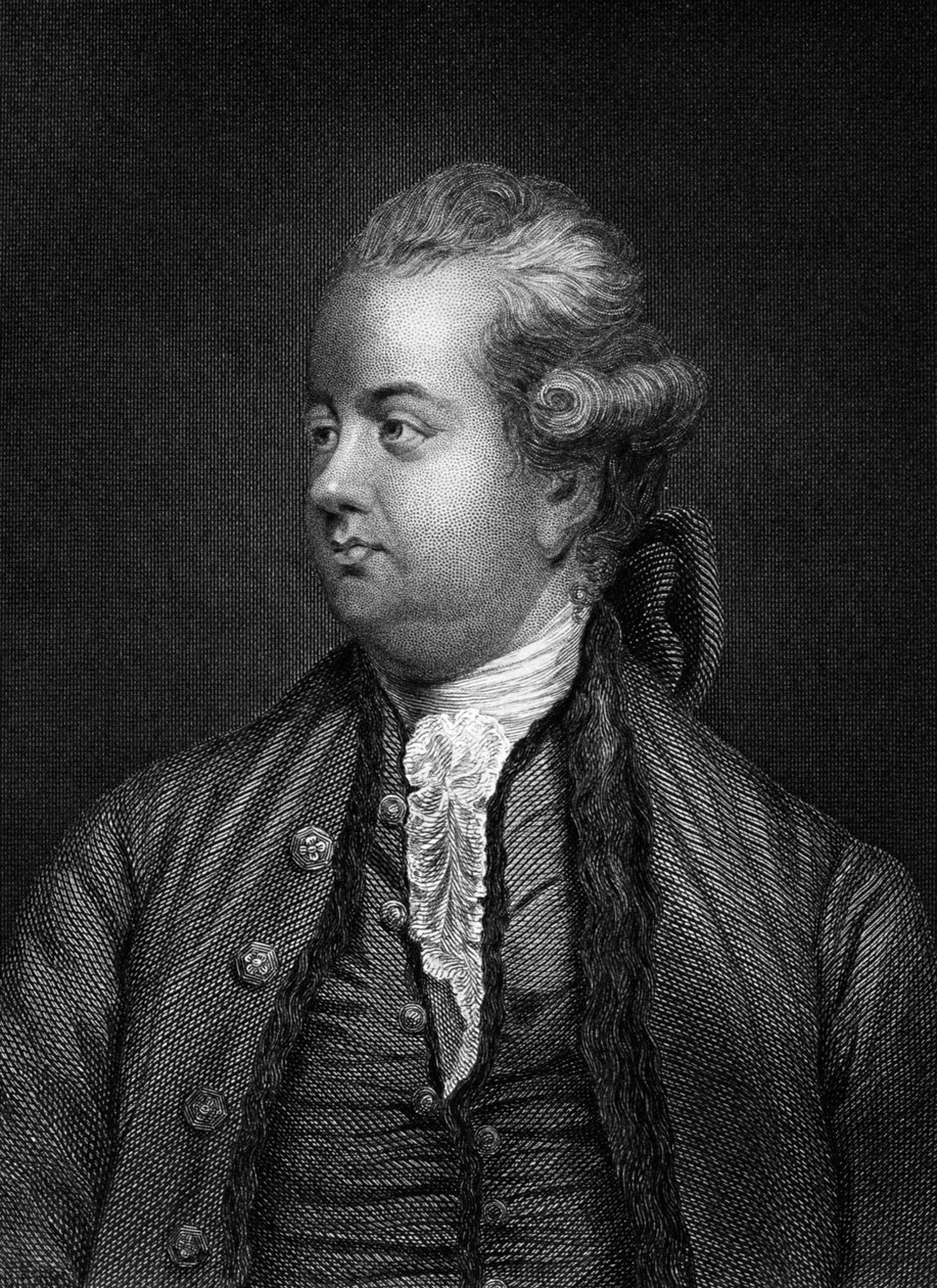 Edward Gibbon, britisk historiker, 1800-tallet af Unbekannt