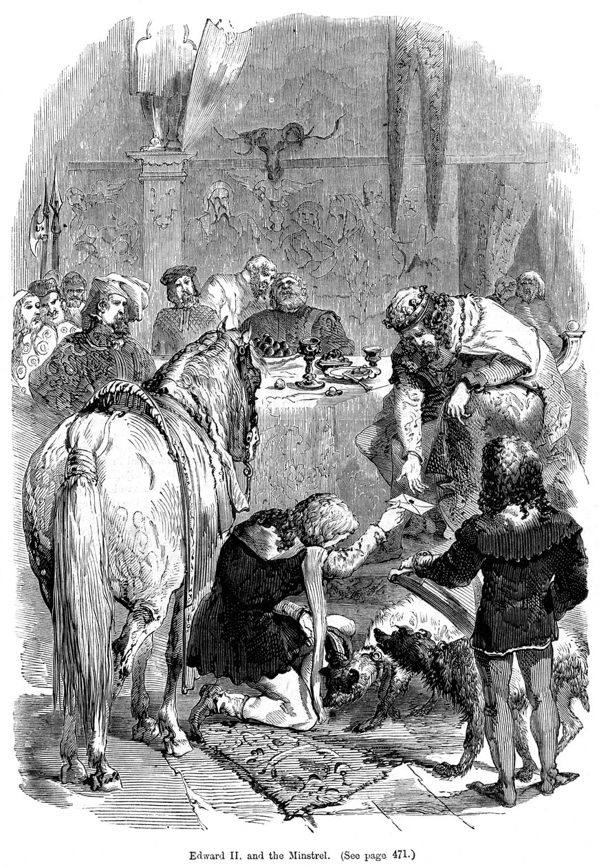 Edward II og minstrel af Unbekannt