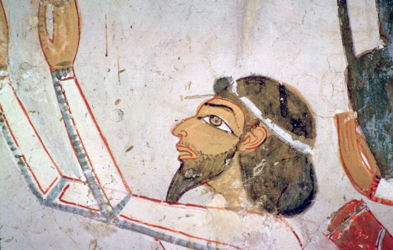 Egyptisk vægmaleri af en semitisk udsending af Unbekannt