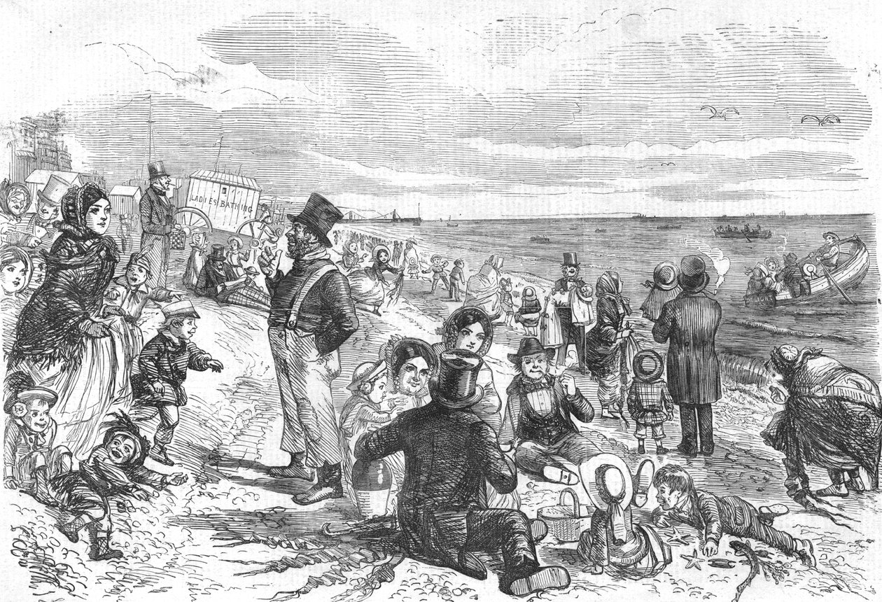 Otte timer ved havet, 1856 af Unbekannt